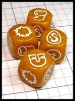 Dice : Dice - Game Dice - Krosmaster Brown and White - JA Collection Mar 2024